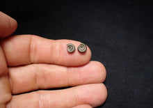 Load image into Gallery viewer, Matched pair of tiny Crucilobiceras ammonite fossils (7 mm)
